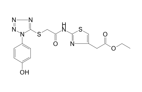 ethyl {2-[({[1-(4-hydroxyphenyl)-1H-tetraazol-5-yl]sulfanyl}acetyl)amino]-1,3-thiazol-4-yl}acetate