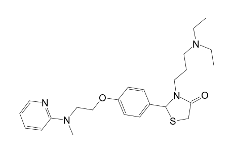 3-(3-(Diethylamino)propyl)-2-(4-(2-(methyl(pyridin-2-yl)amino)ethoxy)phenyl)thiazolidin-4-one