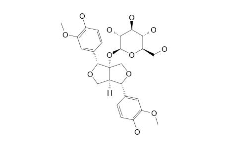 (+)-1-HYDROXY-PINORESINOL-1-BETA-D-GLUCOPYRANOSIDE