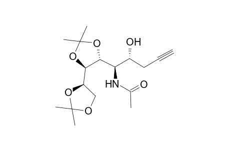 (4R,5R,6R,7R,8R)-4-Hydroxy-5-acetamido-6,7:8,9-di-O-isopropylidene-1-nonyne