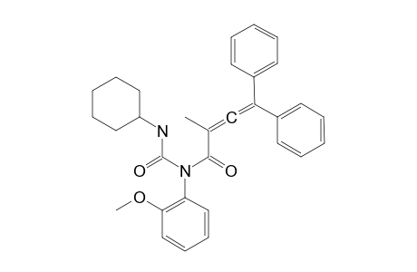 N-CYCLOHEXYL-N'-(2-METHOXYPHENYL)-N'-(2-METHYL-4,4-DIPHENYLBUTA-2,3-DIENOYL)-UREA