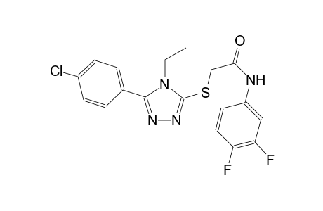 2-{[5-(4-chlorophenyl)-4-ethyl-4H-1,2,4-triazol-3-yl]sulfanyl}-N-(3,4-difluorophenyl)acetamide