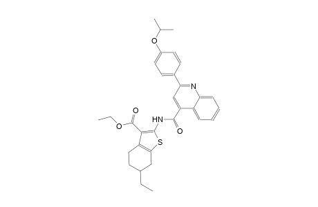 ethyl 6-ethyl-2-({[2-(4-isopropoxyphenyl)-4-quinolinyl]carbonyl}amino)-4,5,6,7-tetrahydro-1-benzothiophene-3-carboxylate