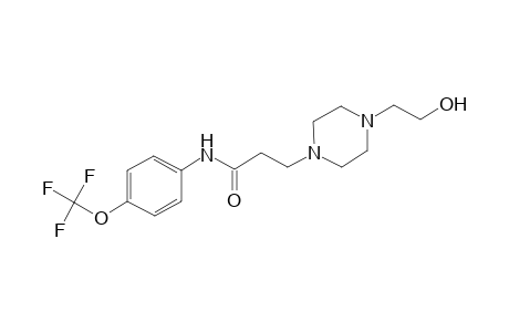 3-[4-(2-hydroxyethyl)-1-piperazinyl]-N-[4-(trifluoromethoxy)phenyl]propanamide