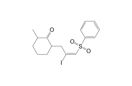 2-[(2-(E)-2-Iodo-3-(phenylsulfonyl)-2-propenyl]-6-methylcyclohexanone