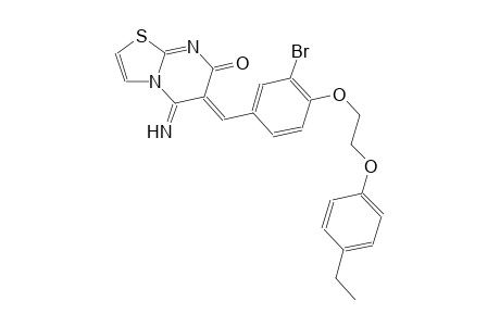 (6Z)-6-{3-bromo-4-[2-(4-ethylphenoxy)ethoxy]benzylidene}-5-imino-5,6-dihydro-7H-[1,3]thiazolo[3,2-a]pyrimidin-7-one