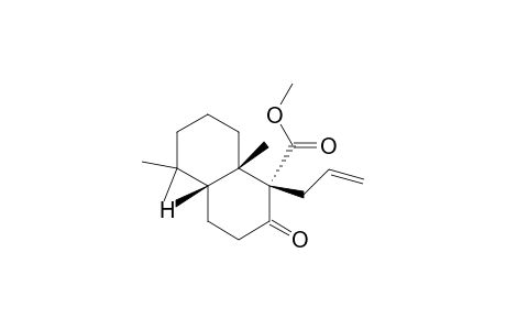 1-Naphthalenecarboxylic acid, decahydro-5,5,8a-trimethyl-2-oxo-1-(2-propenyl)-, methyl ester, (1.alpha.,4a.beta.,8a.beta.)-(.+-.)-
