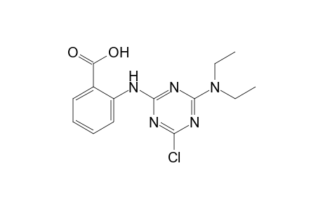N-[4-chloro-6-(diethylamino)-s-triazin-2-yl]anthranilic acid