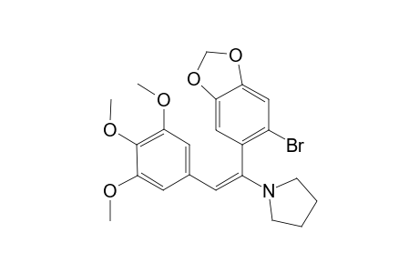 Pyrrolidine, 1-[1-(6-bromo-1,3-benzodioxol-5-yl)-2-(3,4,5-trimethoxyphenyl)ethenyl]-, (E)-