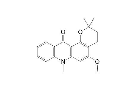N-Methyl-3-methoxy-2',2'-dimethyl-(dihydro)pyrano[5,6-a]acridone