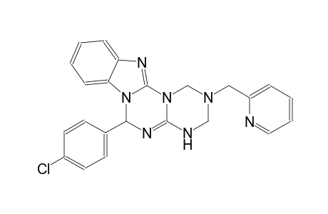 1H-[1,3,5]triazino[1',2':3,4][1,3,5]triazino[1,2-a]benzimidazole, 6-(4-chlorophenyl)-2,3,4,6-tetrahydro-2-(2-pyridinylmethyl)-