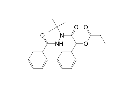 Benzeneacetic acid, .alpha.-(1-oxopropoxy)-, 2-benzoyl-1-(1,1-dimethylethyl)hydrazide