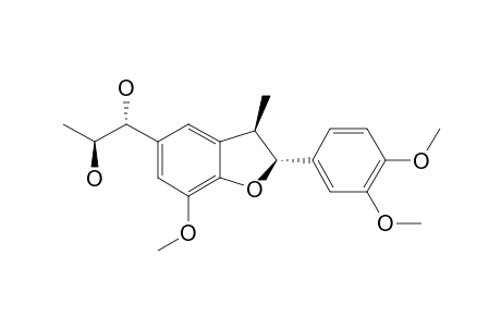 O-METHYL-LICARINEDIOL-A;(2S,3S,1'S,2'R)-2,3-DIHYDRO-5-(1',2'-DIHYDROXYPROPYL)-2-(3,4-DIMETHOXYPHENYL)-7-METHOXY-3-METHYLBENZOFURAN