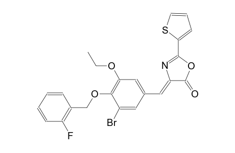 (4Z)-4-{3-bromo-5-ethoxy-4-[(2-fluorobenzyl)oxy]benzylidene}-2-(2-thienyl)-1,3-oxazol-5(4H)-one
