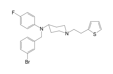 N-(3-Bromobenzyl)-N-(4-fluorophenyl)-1-[2-(thiophen-2-yl)ethyl]piperidin-4-amine