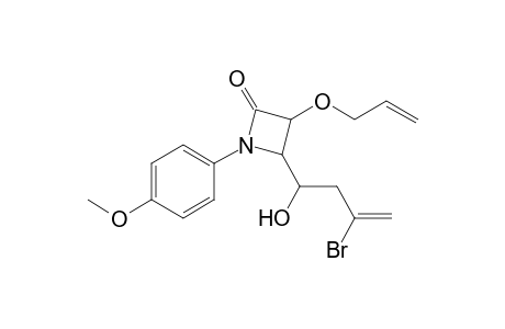 N-(4-Methoxyphenyl)-4-(3-bromo-1-hydroxybut-3-en-1-yl)-3-allyloxy-2-azetidinone