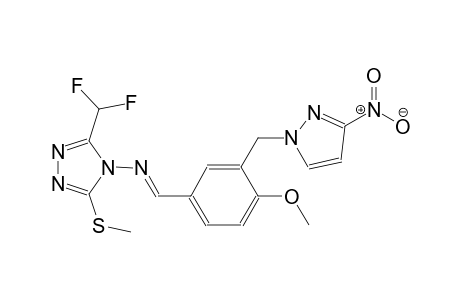 3-(difluoromethyl)-N-((E)-{4-methoxy-3-[(3-nitro-1H-pyrazol-1-yl)methyl]phenyl}methylidene)-5-(methylsulfanyl)-4H-1,2,4-triazol-4-amine