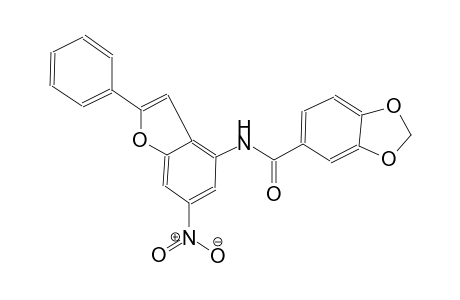 1,3-benzodioxole-5-carboxamide, N-(6-nitro-2-phenyl-4-benzofuranyl)-