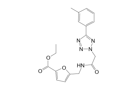 2-Furancarboxylic acid, 5-[[[2-[5-(3-methylphenyl)-2H-1,2,3,4-tetrazol-2-yl]acetyl]amino]methyl]-, ethyl ester