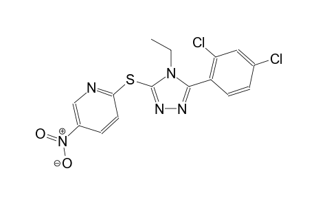 5-(2,4-dichlorophenyl)-4-ethyl-4H-1,2,4-triazol-3-yl 5-nitro-2-pyridinyl sulfide