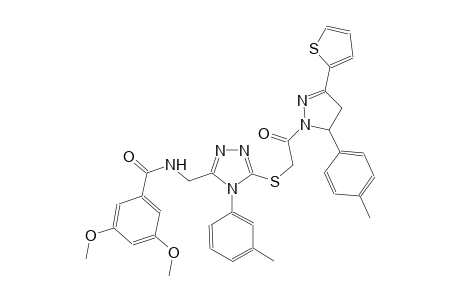 benzamide, N-[[5-[[2-[4,5-dihydro-5-(4-methylphenyl)-3-(2-thienyl)-1H-pyrazol-1-yl]-2-oxoethyl]thio]-4-(3-methylphenyl)-4H-1,2,4-triazol-3-yl]methyl]-3,5-dimethoxy-