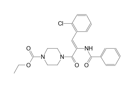 ethyl 4-[(2Z)-2-(benzoylamino)-3-(2-chlorophenyl)-2-propenoyl]-1-piperazinecarboxylate