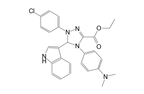 ethyl 1-(4-chlorophenyl)-4-[4-(dimethylamino)phenyl]-5-(1H-indol-3-yl)-4,5-dihydro-1H-1,2,4-triazole-3-carboxylate