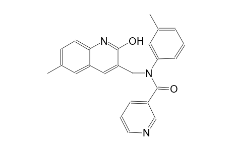 N-[(2-hydroxy-6-methyl-3-quinolinyl)methyl]-N-(3-methylphenyl)nicotinamide