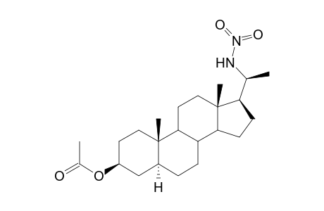 Pregnan-3-ol, 20-(nitroamino)-, acetate (ester), (3.beta.,5.alpha.,20S)-