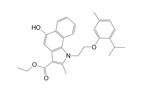 1H-benz[g]indole-3-carboxylic acid, 5-hydroxy-2-methyl-1-[2-[5-methyl-2-(1-methylethyl)phenoxy]ethyl]-, ethyl ester