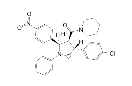 3RS-(3R*,4S*,5R*)-2-PHENYL-3-(4-NITROPHENYL)-5-(4-CHLOROPHENYL)-4-PIPERIDINYLOXO-ISOXAZOLIDINE