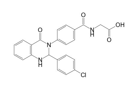 2-({4-[2-(4-Chlorophenyl)-4-oxo-1,4-dihydro-3(2H)-quinazolinyl]benzoyl}amino)acetic acid
