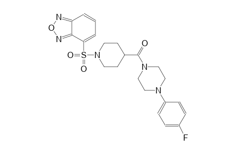 4-[(4-{[4-(4-fluorophenyl)-1-piperazinyl]carbonyl}-1-piperidinyl)sulfonyl]-2,1,3-benzoxadiazole