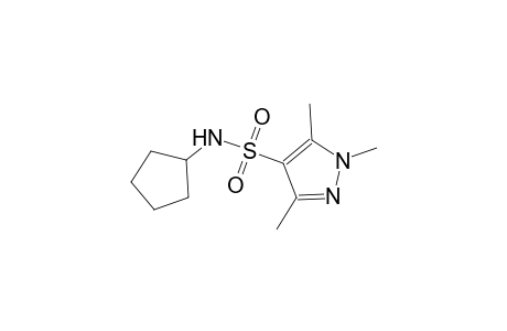 N-cyclopentyl-1,3,5-trimethyl-1H-pyrazole-4-sulfonamide
