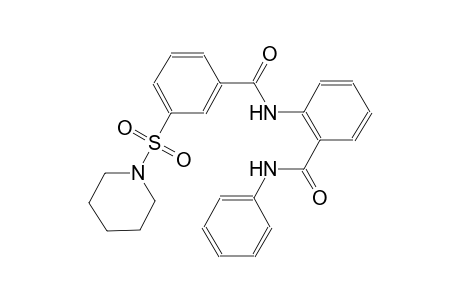 benzamide, N-phenyl-2-[[3-(1-piperidinylsulfonyl)benzoyl]amino]-