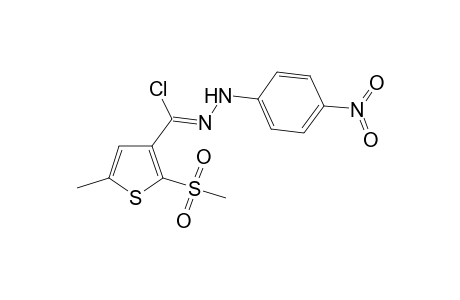 2-(Methylsulfonyl)-3-[N(2)-(p-nitrophenylhydrazono)chloroimino]-5-methylthiophene