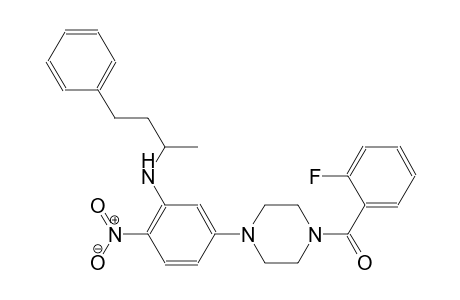 benzenepropanamine, N-[5-[4-(2-fluorobenzoyl)-1-piperazinyl]-2-nitrophenyl]-alpha-methyl-