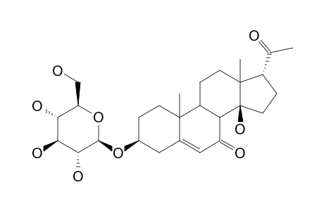 PREGN-5-ENE-3,14-BETA-DIHYDROXY-7,20-DIONE-3-O-BETA-GLUCOPYRANOSIDE