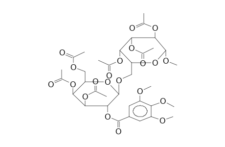 METHYL 2,3,4-TRI-O-ACETYL-6-[2-O-(3,4,5-TRIMETHOXYBENZOYL)-3,4,6-TRI-O-ACETYL-BETA-D-GALACTOPYRANOSYL]-BETA-D-GALACTOPYRANOSIDE