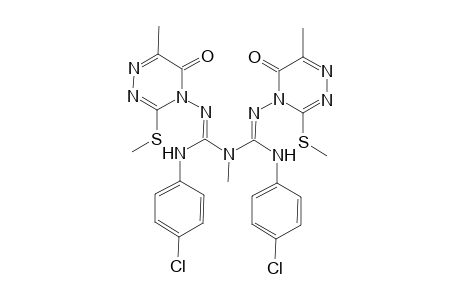 Imidodicarbonimidic diamide, N,2-bis(4-chlorophenyl)-N'-methyl-N'',N'''-bis[6-methyl-3-(methylthio)-5-oxo-1,2,4-triazin-4(5H)-yl]-