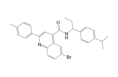6-bromo-N-[1-(4-isopropylphenyl)propyl]-2-(4-methylphenyl)-4-quinolinecarboxamide