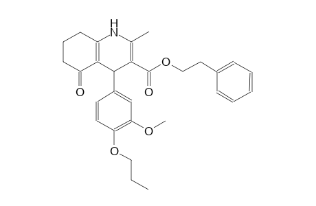 3-quinolinecarboxylic acid, 1,4,5,6,7,8-hexahydro-4-(3-methoxy-4-propoxyphenyl)-2-methyl-5-oxo-, 2-phenylethyl ester