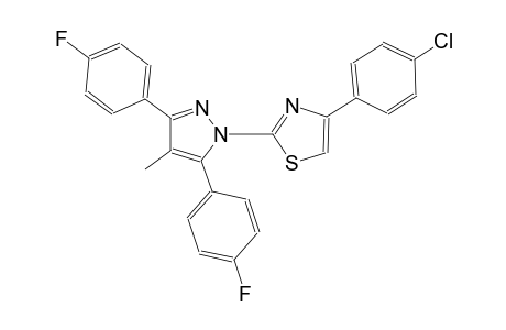 2-[3,5-bis(4-fluorophenyl)-4-methyl-1H-pyrazol-1-yl]-4-(4-chlorophenyl)-1,3-thiazole