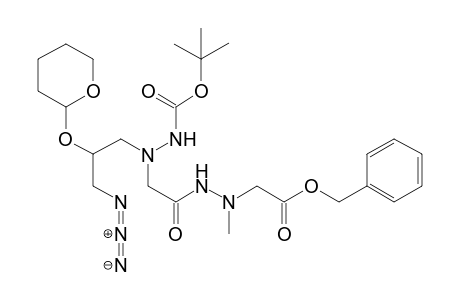 {2-{{1-[3-Azido-2-(tetrahydro-2-pyranyloxy)propyl]-2-tert-butyloxycarbonylhydrazino}acetyl}-1-methylhydrazino}acetic acid benzyl ester