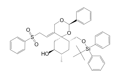 (+)-[2R,5E,6S,8S,9S,11S)-11-[(tert-butytdiphenylisilyloxy)methyl]-9-methyl-2-phenyl-5-[2-(phenylsulphonyl)ethylidene]-1,3-dioxaspiro[5.5]undecan-8-ol
