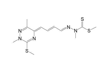 Methyl-[4-[2,6-dimethyl-3-[methylthio]-1,2,4-triazin-5(2H)-ylidene]-2-butenylidene]methylhydrazinecarbodithioate