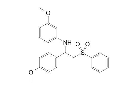 3-Methoxy-N-(1-(4-methoxyphenyl)-2-(phenylsulfonyl)ethyl)aniline