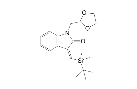 (3Z)-3-[[tert-butyl(dimethyl)silyl]methylene]-1-(1,3-dioxolan-2-ylmethyl)indolin-2-one