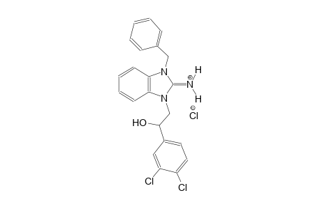 1-benzyl-3-[2-(3,4-dichlorophenyl)-2-hydroxyethyl]-1,3-dihydro-2H-benzimidazol-2-iminium chloride