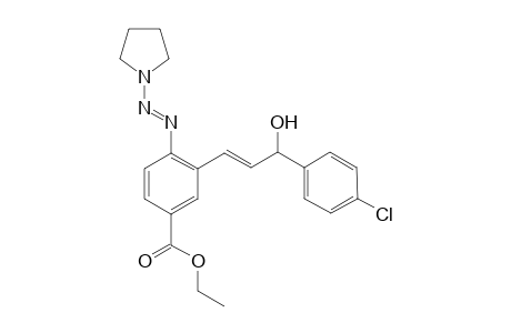 Ethyl-3-((E)-3-(4-chlorophenyl)-3-hydroxyprop-1-enyl)-4-((E)-pyrrolidin-1-yldiazenyl)benzoate